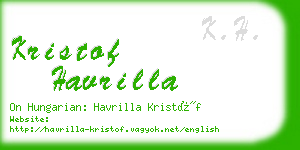 kristof havrilla business card